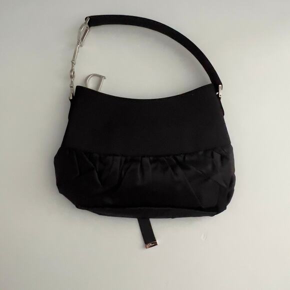 Vintage Dior Mini Black Satin Ballet bag - Picture 4 of 7